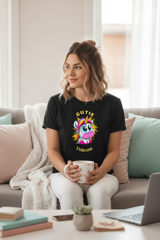 Cutie Unicorn Damen Shirt Lifestyle