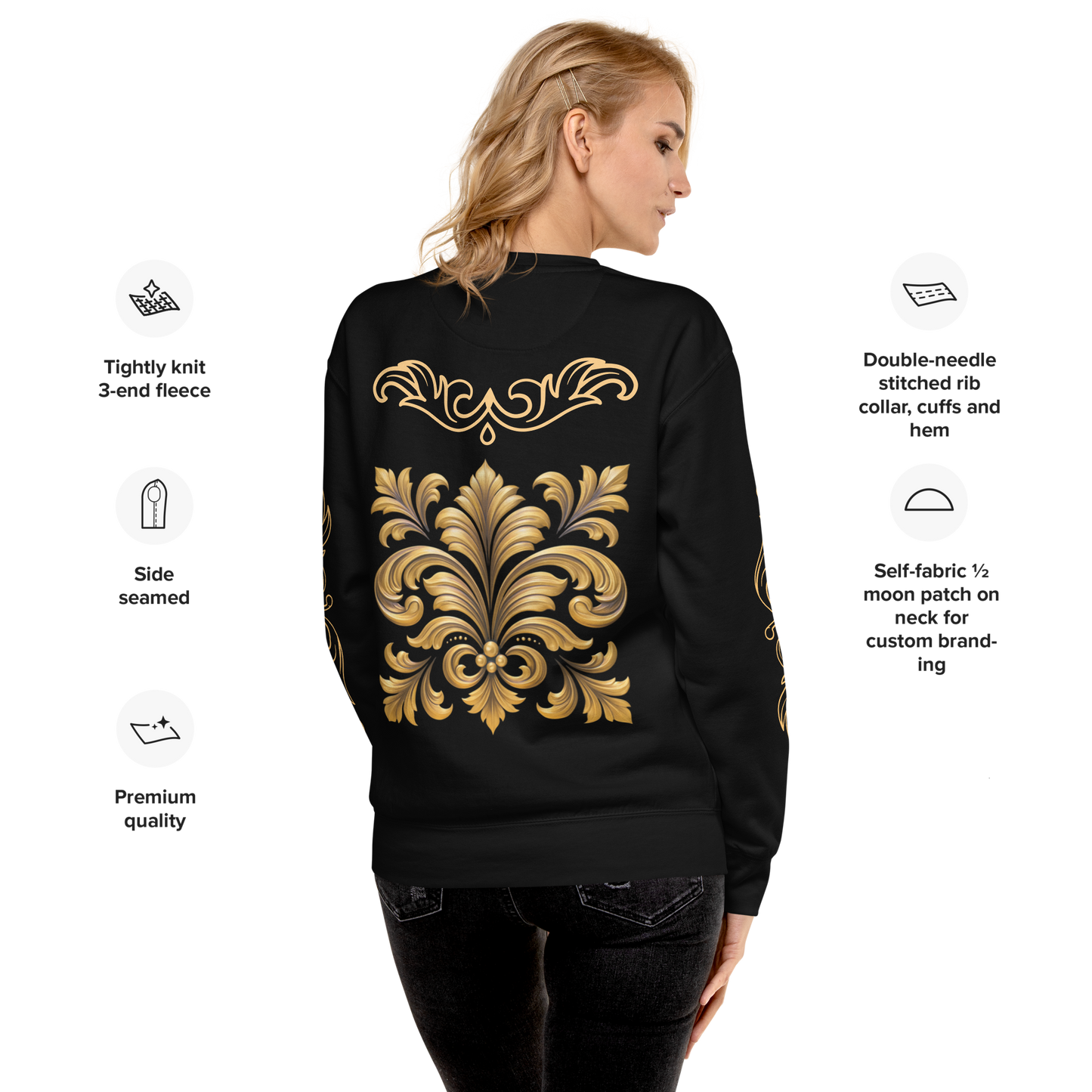 Unisex Premium Sweatshirt Golden Ornament