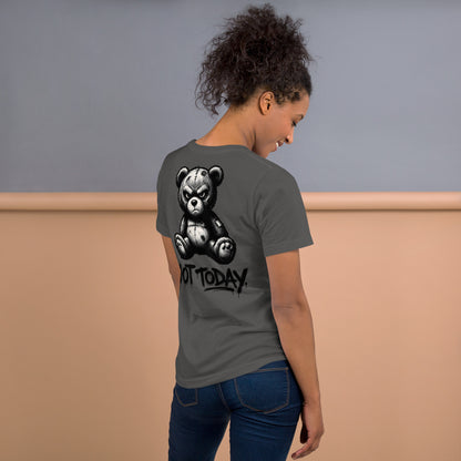 Unisex-T-Shirt "Not Today" Backprint Bad Teddy