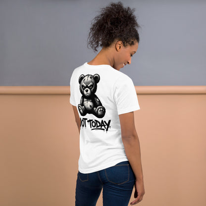Unisex-T-Shirt "Not Today" Backprint Bad Teddy