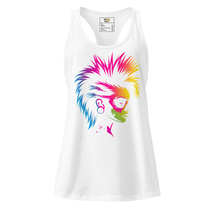 Punk Rock Chick Damen Tank Top – Festival Muskelshirt schwarz mit Neon Print