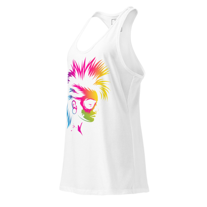 Punk Rock Chick Damen Tank Top – Festival Muskelshirt schwarz mit Neon Print